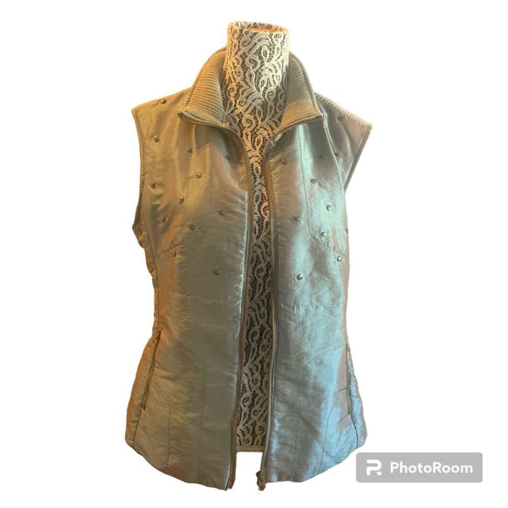 Spanner Green / Copper Shimmery Zippered Vest